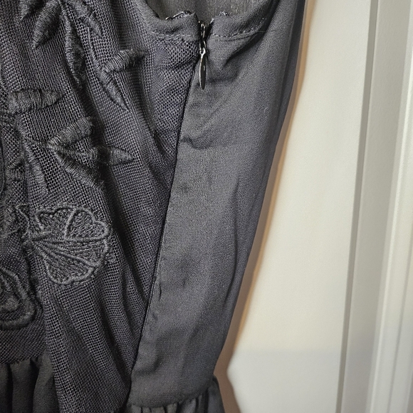 Forever 21 Witchy Black Glam Embroidered Sheer Sleeveless Goth Camisole Top M - Picture 13 of 15